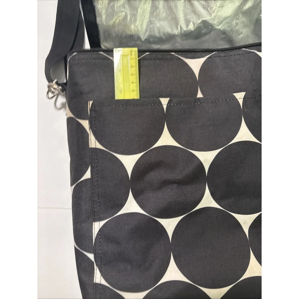 Thirty-One Picnic Thermal Insulated Cooler Bag Tote /w Strap Black Polka Dot EUC